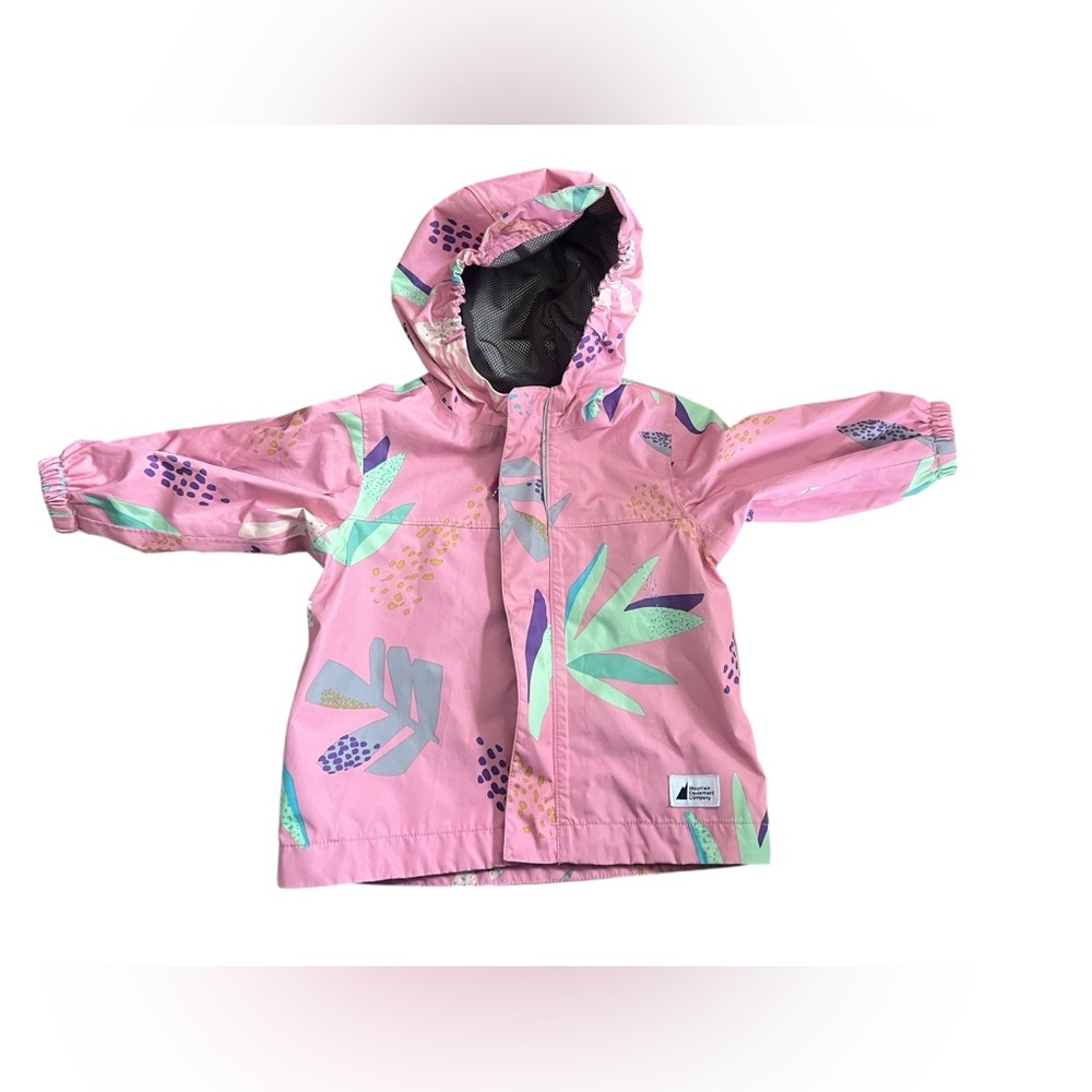 MEC Pink Kids Raincoat with Leaf Pattern